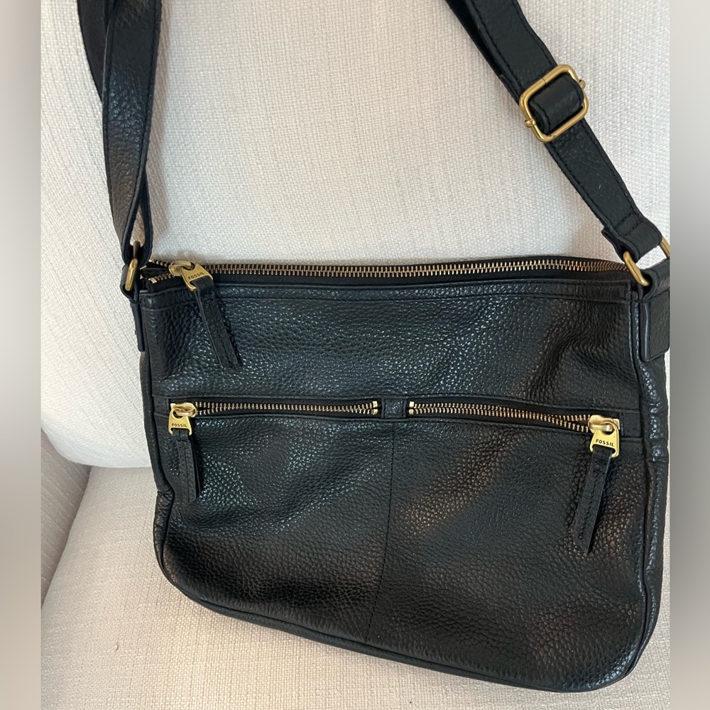 Fossil leather satchel